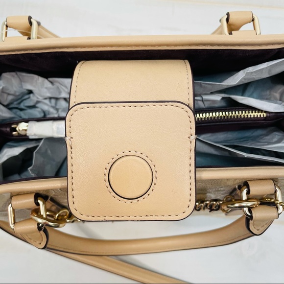 NWT Coach Platinum Sm Margot Carryall Debossed - Picture 7 of 10